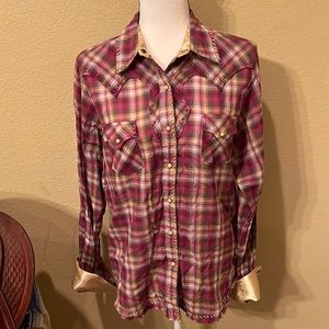 🐎 LN Cruel Girl brand juniors button down shirt